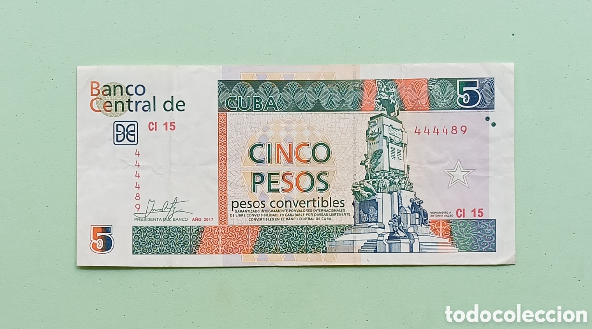 Billetes extranjeros: 5 CUC 2017. Cuba (Peso Convertible) - Foto 1