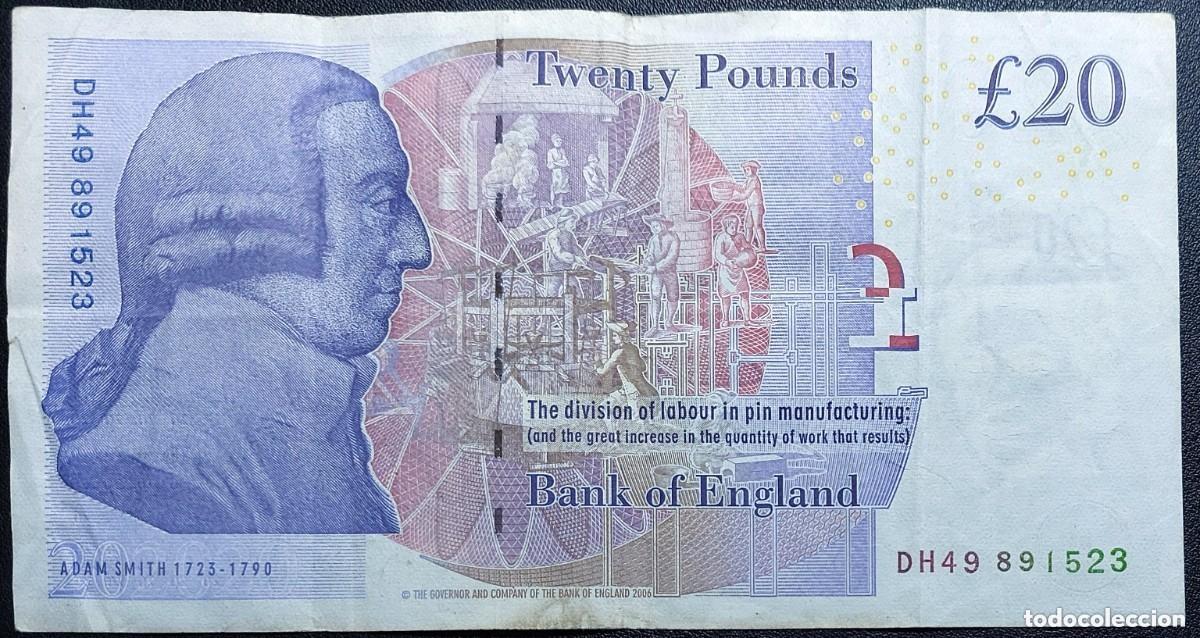 Billetes extranjeros: INGLATERRA 20 Libras 2006 Pick.392a (MBC) - Foto 2