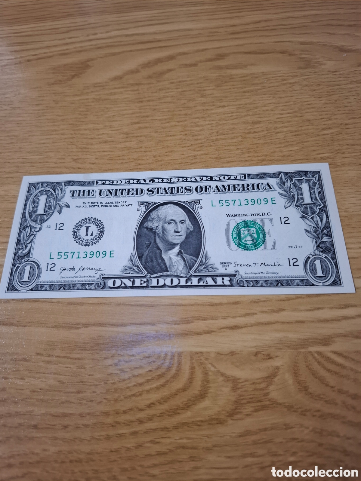 Billetes extranjeros: Billete nuevo de 1 d&oacute;lar USA. - Foto 1