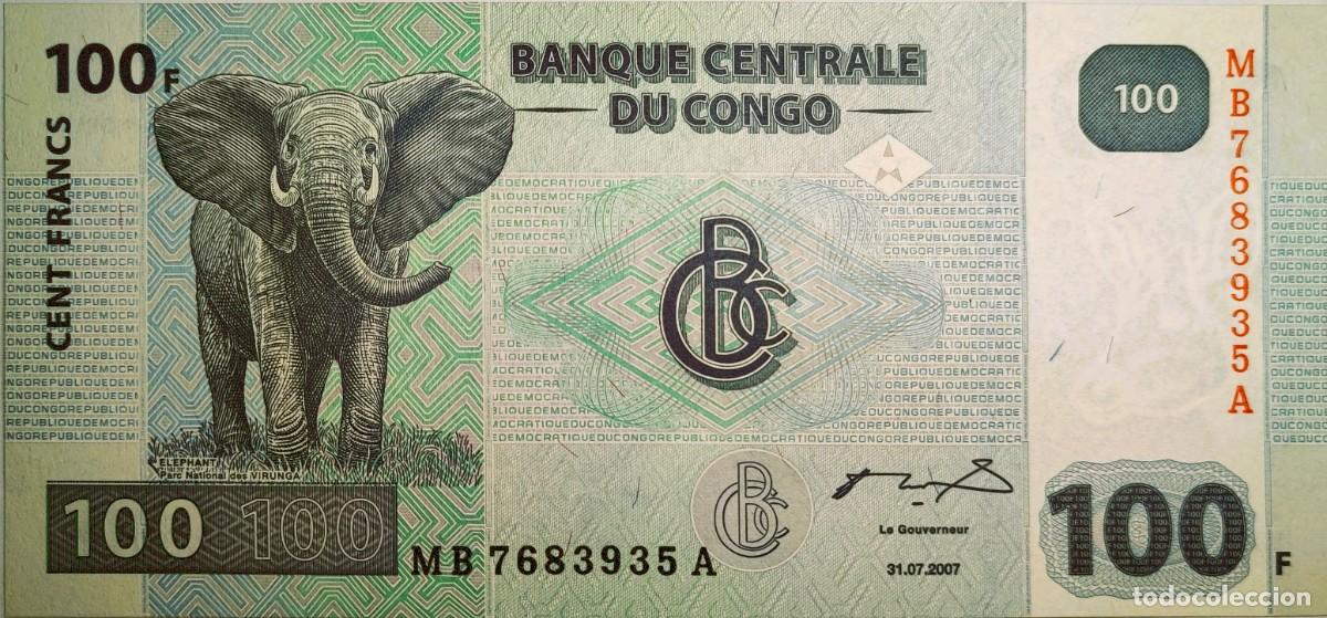 Billetes extranjeros: BILLETE DEL CONGO 100 FRANCOS, 2007, SIN CIRCULAR - Foto 1