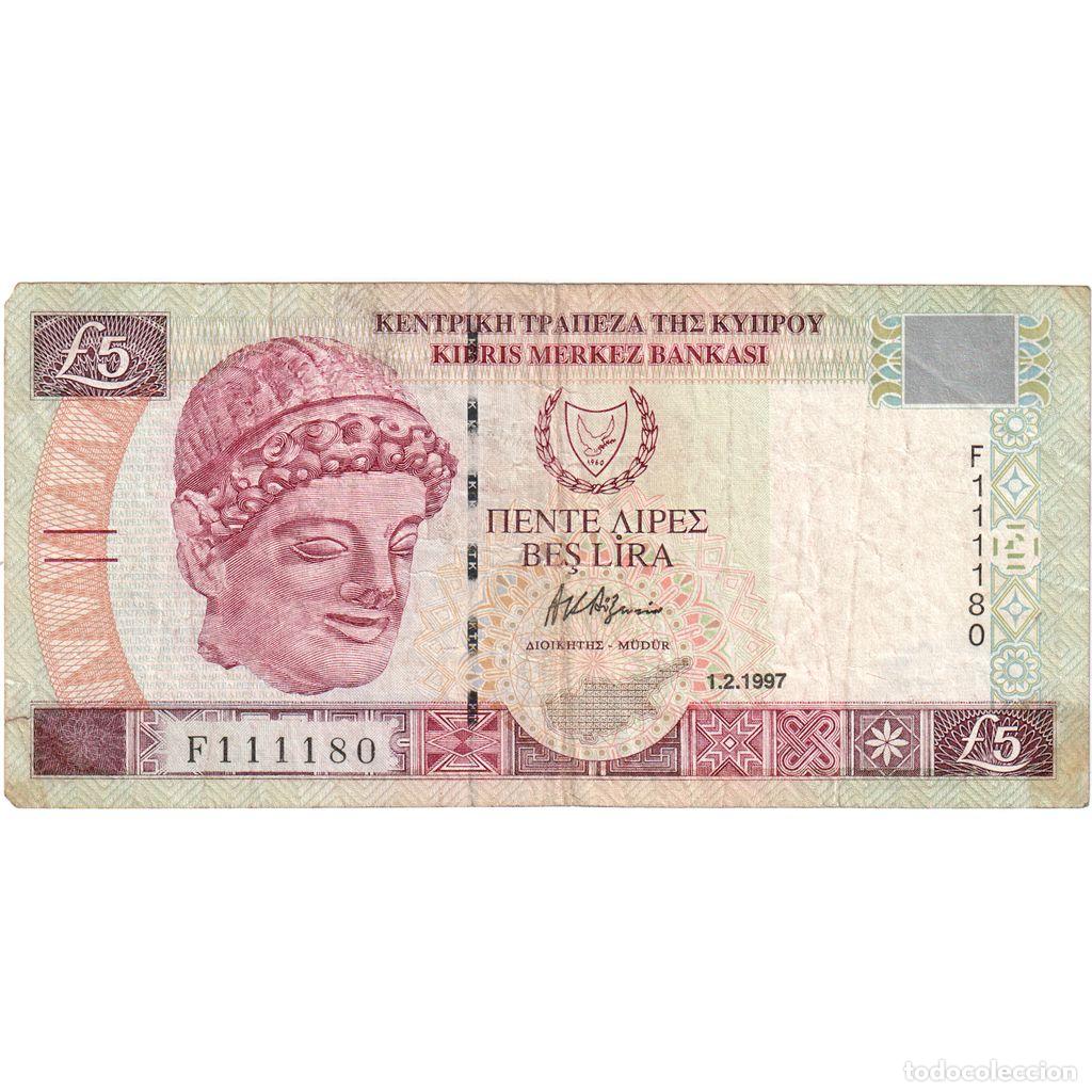 Billetes extranjeros: [#335254] Chipre, 5 Pounds, 1997-02-01, BC - Foto 1