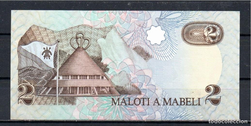 Billetes extranjeros: LESOTHO 1989, 2 MALOTI, P-9a, SC-UNC; 2 ESCANER - Foto 2