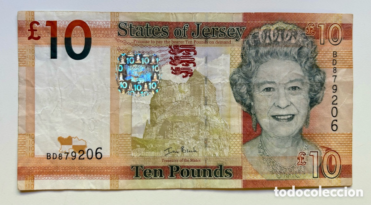 Billetes extranjeros: Billete JERSEY 10 Libras (2010) Pounds - Foto 1
