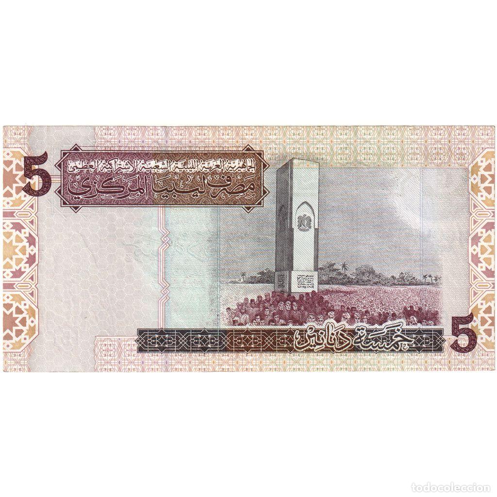 Billetes extranjeros: [#335392] Libia, 5 Dinars, EBC - Foto 2