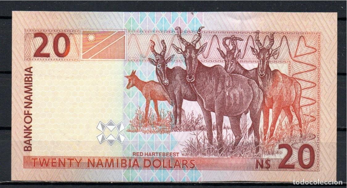 Billetes extranjeros: NAMIBIA 1996, 20 DOLLARS, P-5a, SC-UNC, 2 ESCANER - Foto 2