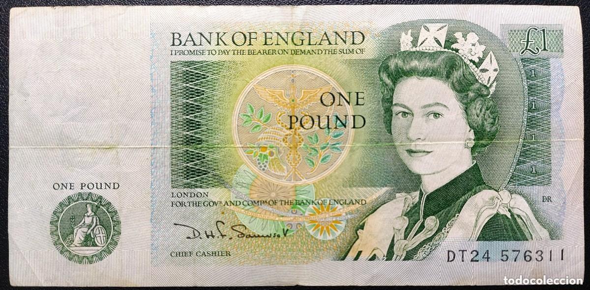 Billetes extranjeros: INGLATERRA 1 Libra 1978-80 Pick.377a (EBC) - Foto 1