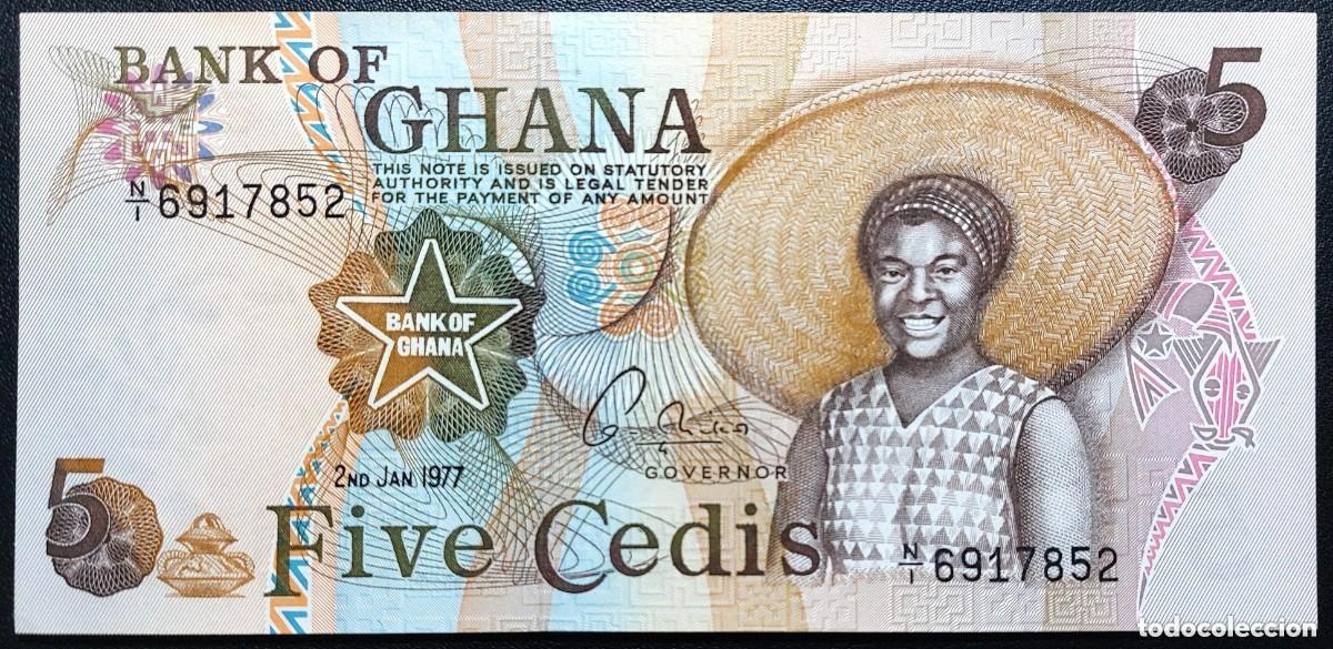 Billetes extranjeros: GHANA 5 Cedis 1977 Pick.15b (S/C) - Foto 1