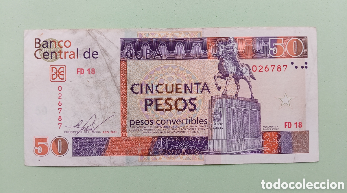 Billetes extranjeros: 50 CUC (Pesos Convertibles) 2011 - Foto 1