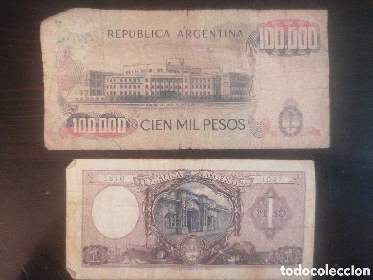 Billetes extranjeros: 2 billetes pesos argentinos - Foto 5