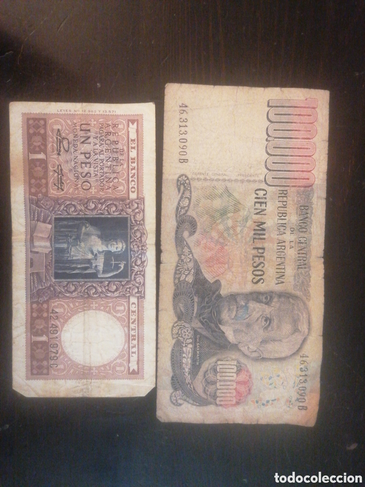 Billetes extranjeros: 2 billetes pesos argentinos - Foto 6