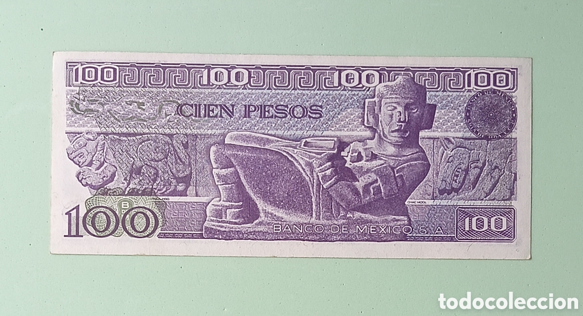 Billetes extranjeros: 100 Pesos. M&eacute;xico. 1981 - Foto 2