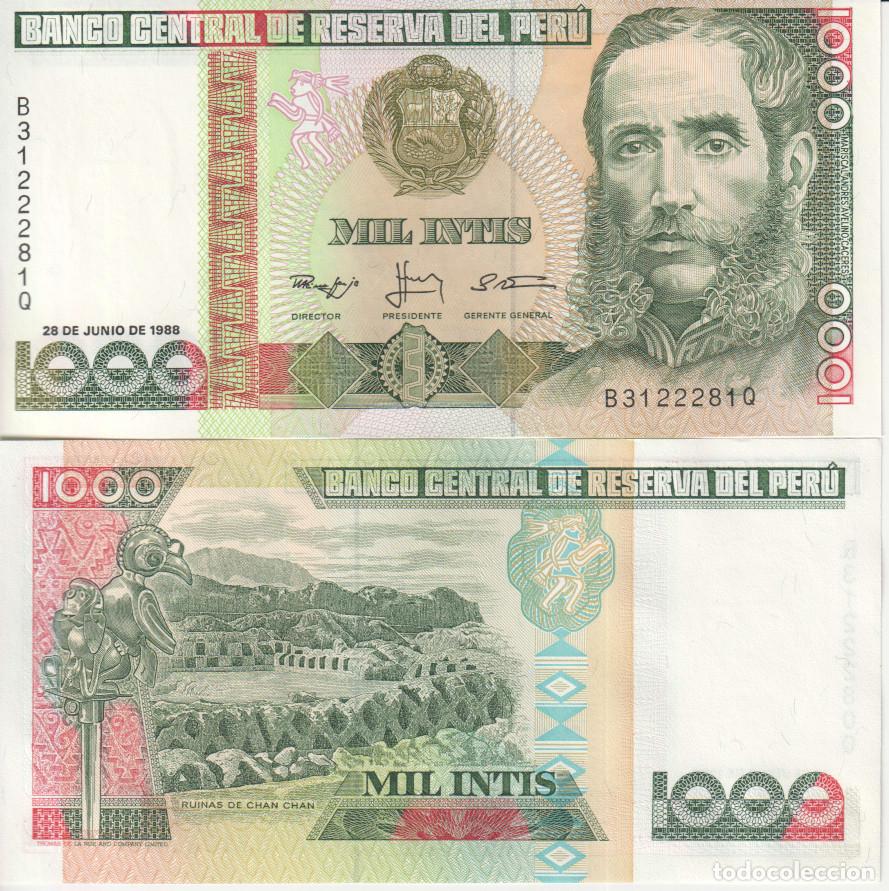 Billetes extranjeros: Peru 1000 intis Pick 136 b SC/UNC - Foto 1
