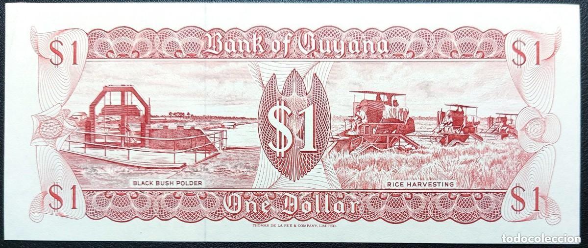 Billetes extranjeros: GUYANA 1 D&oacute;lar 1989 Pick.21f (S/C) - Foto 2