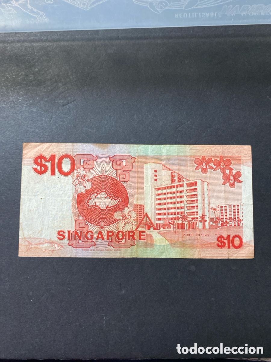 Billetes extranjeros: Billete de Singapur 10 dollars - Foto 2
