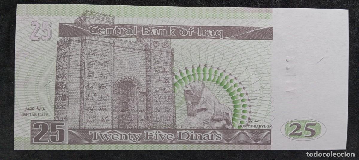 Billetes extranjeros: Iraq 25 dinars 2001 Pick 86C SC UNC - Foto 2