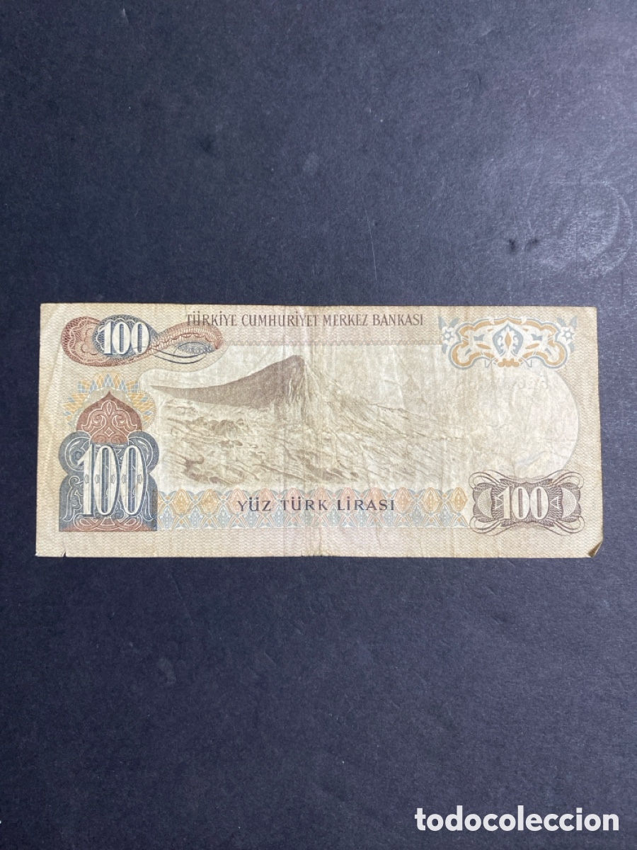 Billetes extranjeros: Billete de Turqu&iacute;a 100 liras - Foto 2