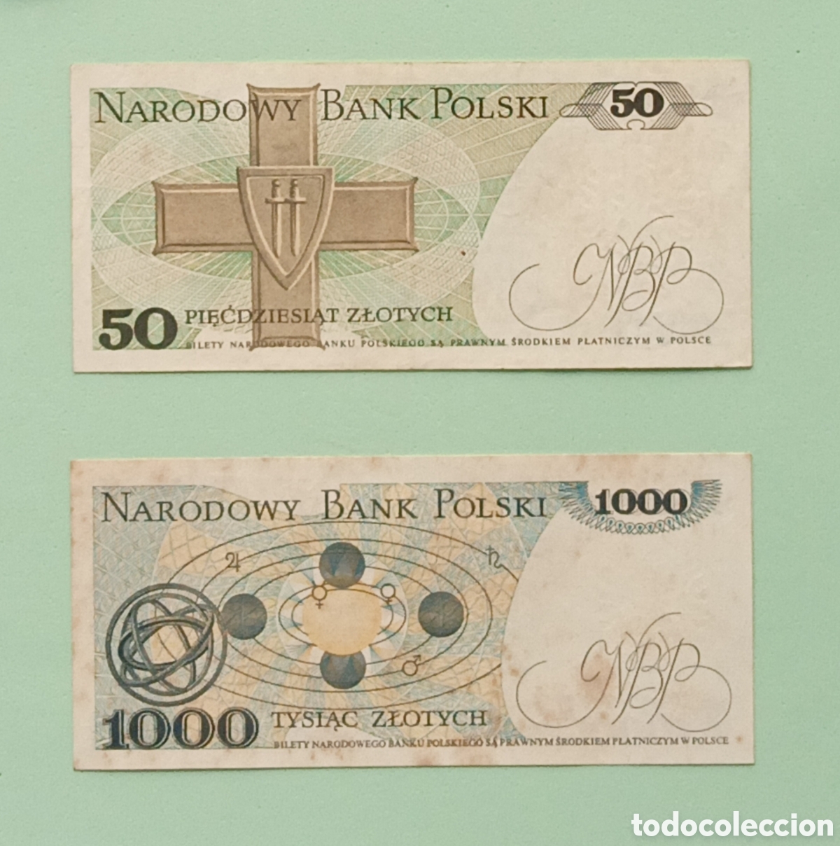 Billetes extranjeros: POLONIA. 50 Y 1000 SLOTYS - Foto 2