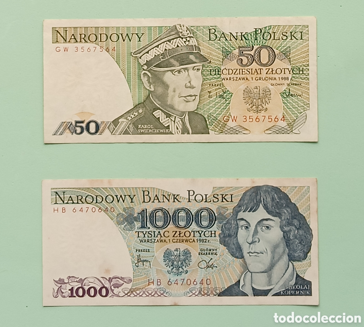 Billetes extranjeros: POLONIA. 50 Y 1000 SLOTYS - Foto 1
