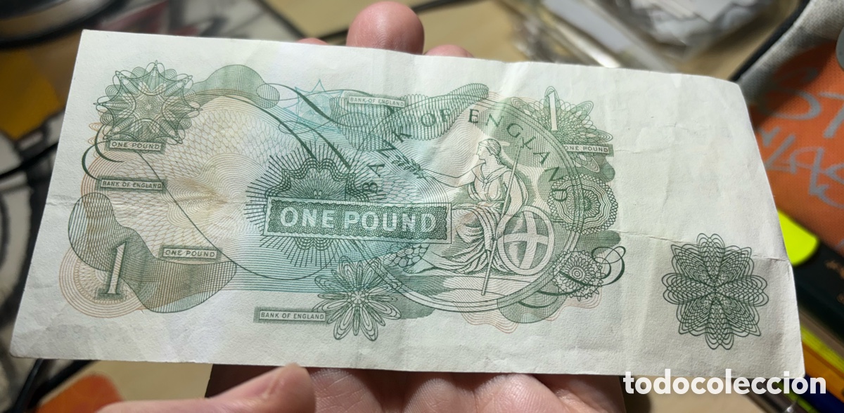 Billetes extranjeros: INGLATERRA. UNA LIBRA. ONE POUND. (1971-1991) - Foto 4
