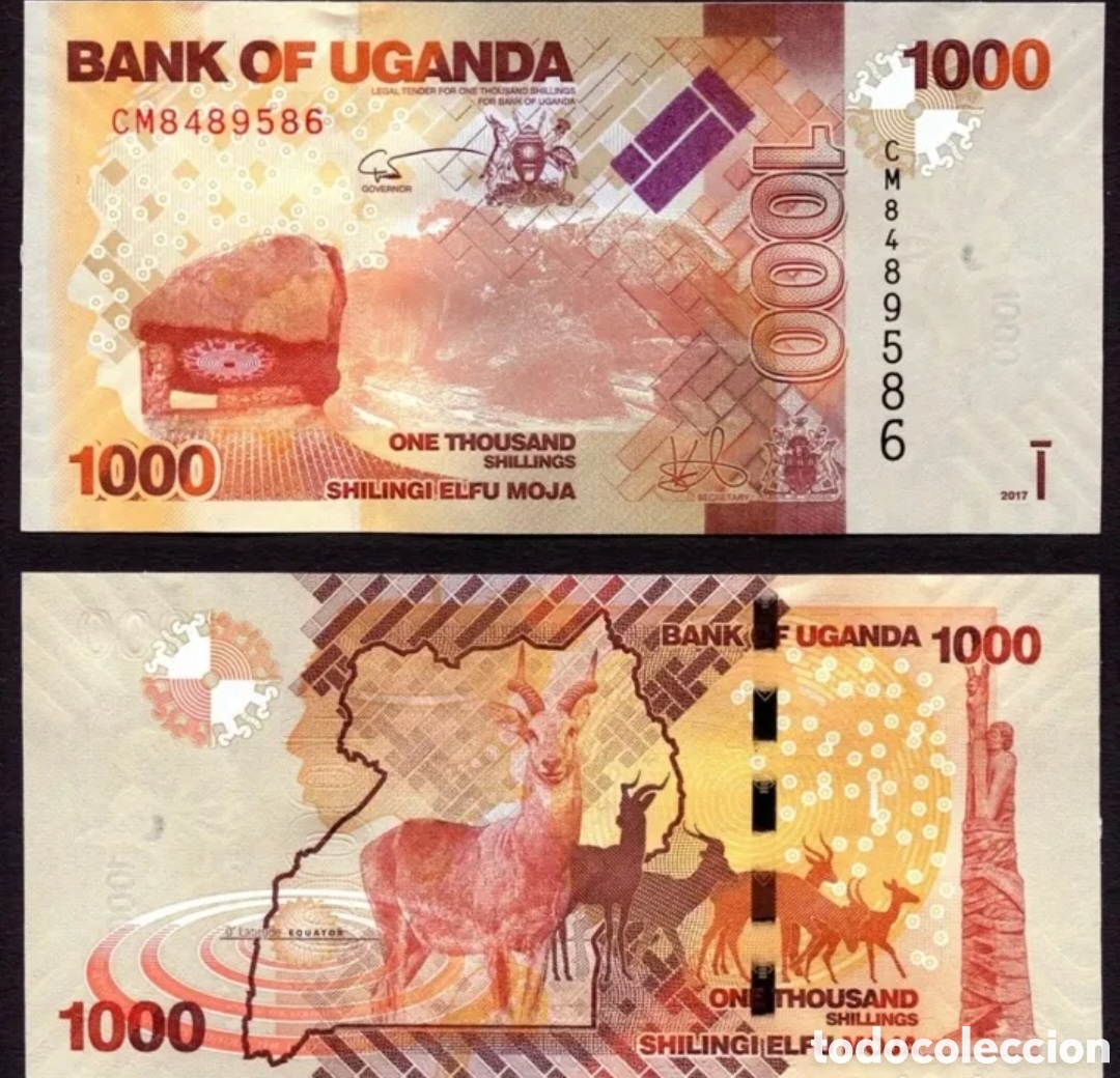 Billetes extranjeros: Billete. Uganda original % sin circular - Foto 1