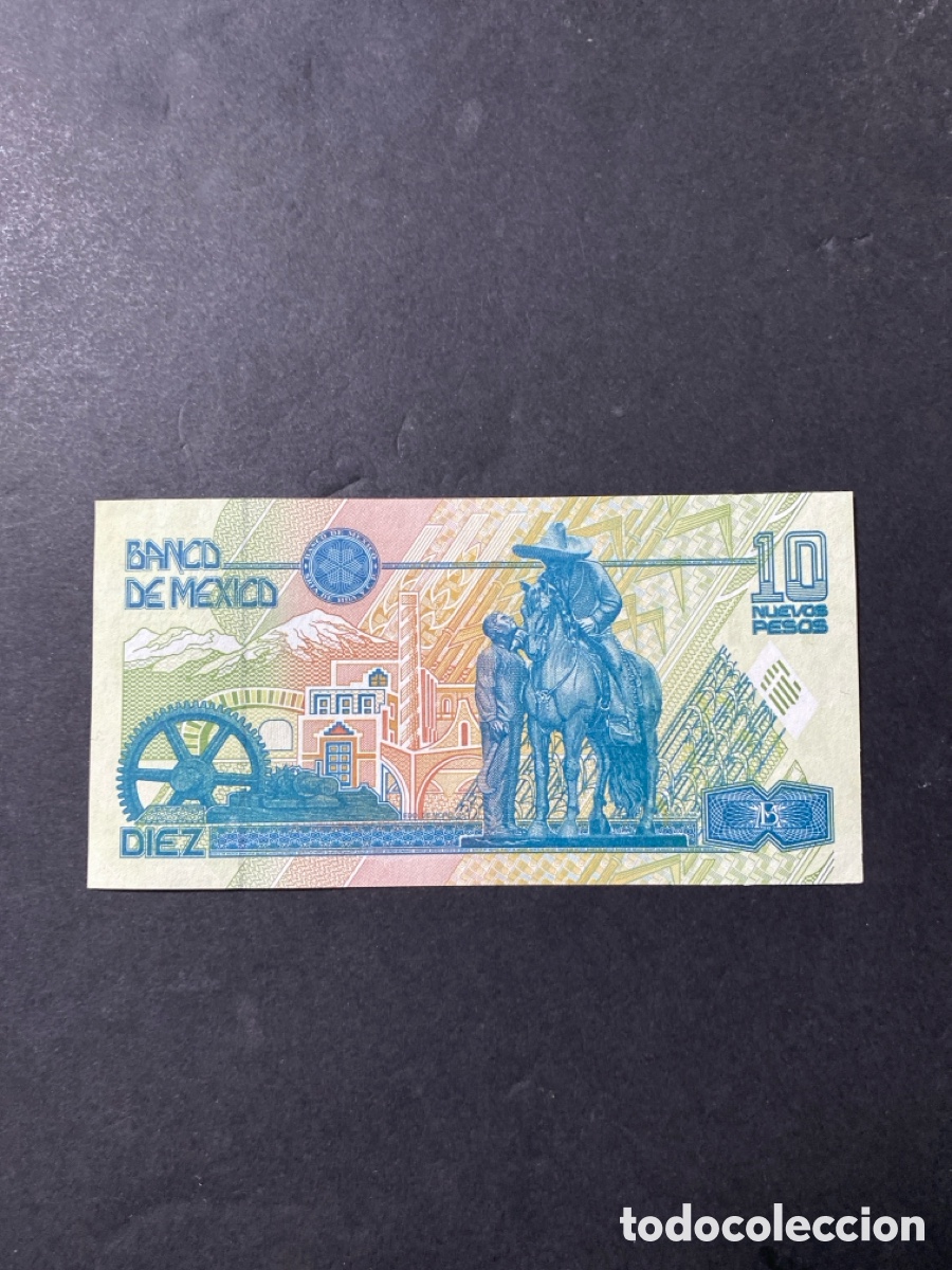 Billetes extranjeros: Billete de Mexico 10 pesos - Foto 2