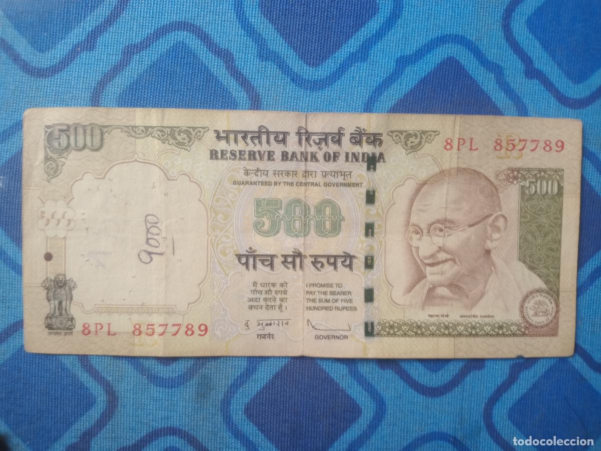 Billetes extranjeros: INDIA. Billete de 500 rupees - Foto 1