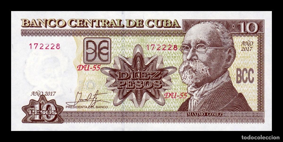 Billetes extranjeros: Cuba 10 Pesos M&aacute;ximo G&oacute;mez 2017 Pick 117s Sc Unc - Foto 1