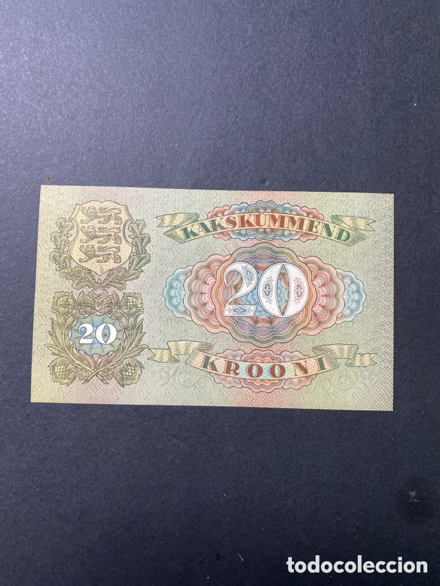 Billetes extranjeros: Billete de Estonia 20 coronas - Foto 2