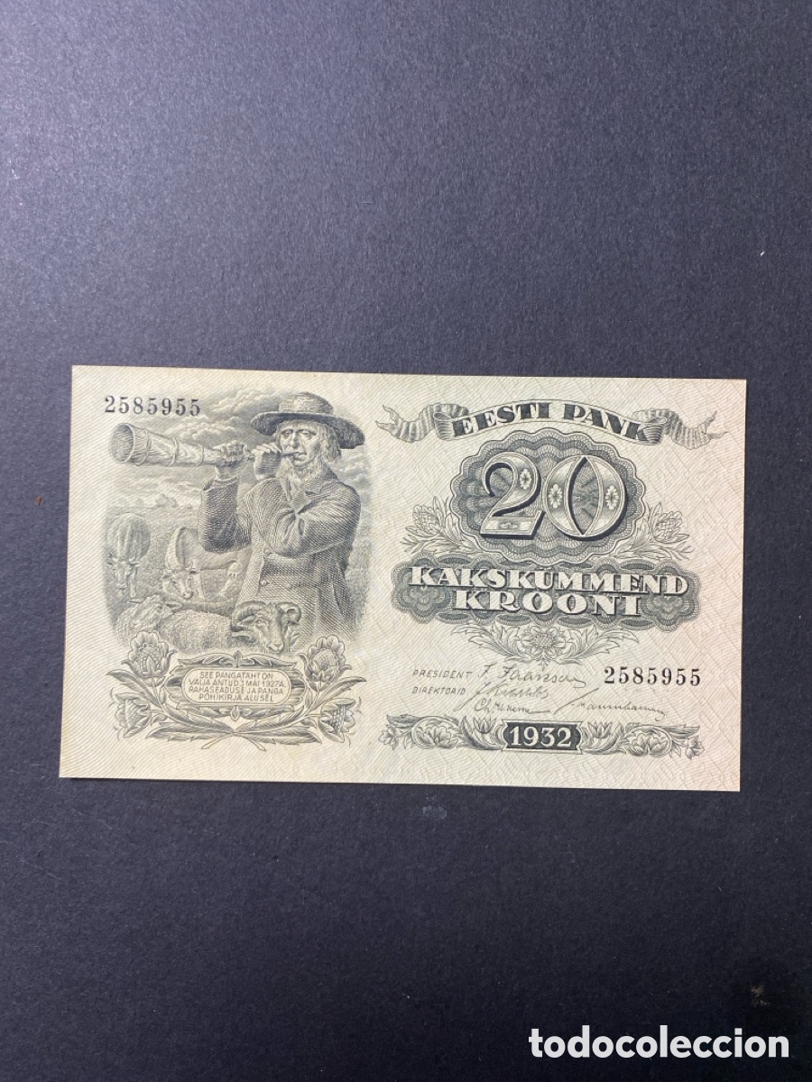 Billetes extranjeros: Billete de Estonia 20 coronas - Foto 1