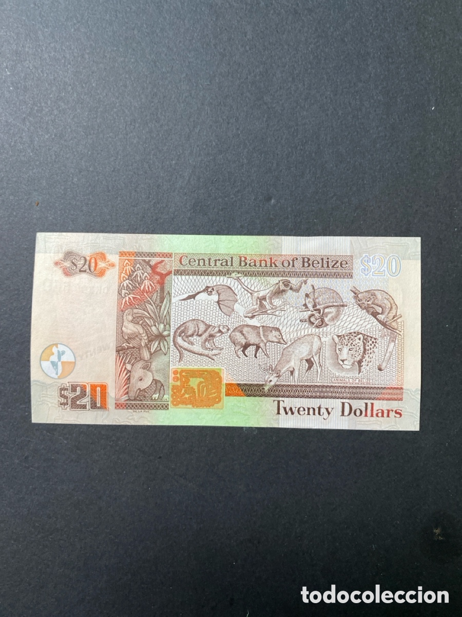Billetes extranjeros: Billete de Belize 20 dollars - Foto 2