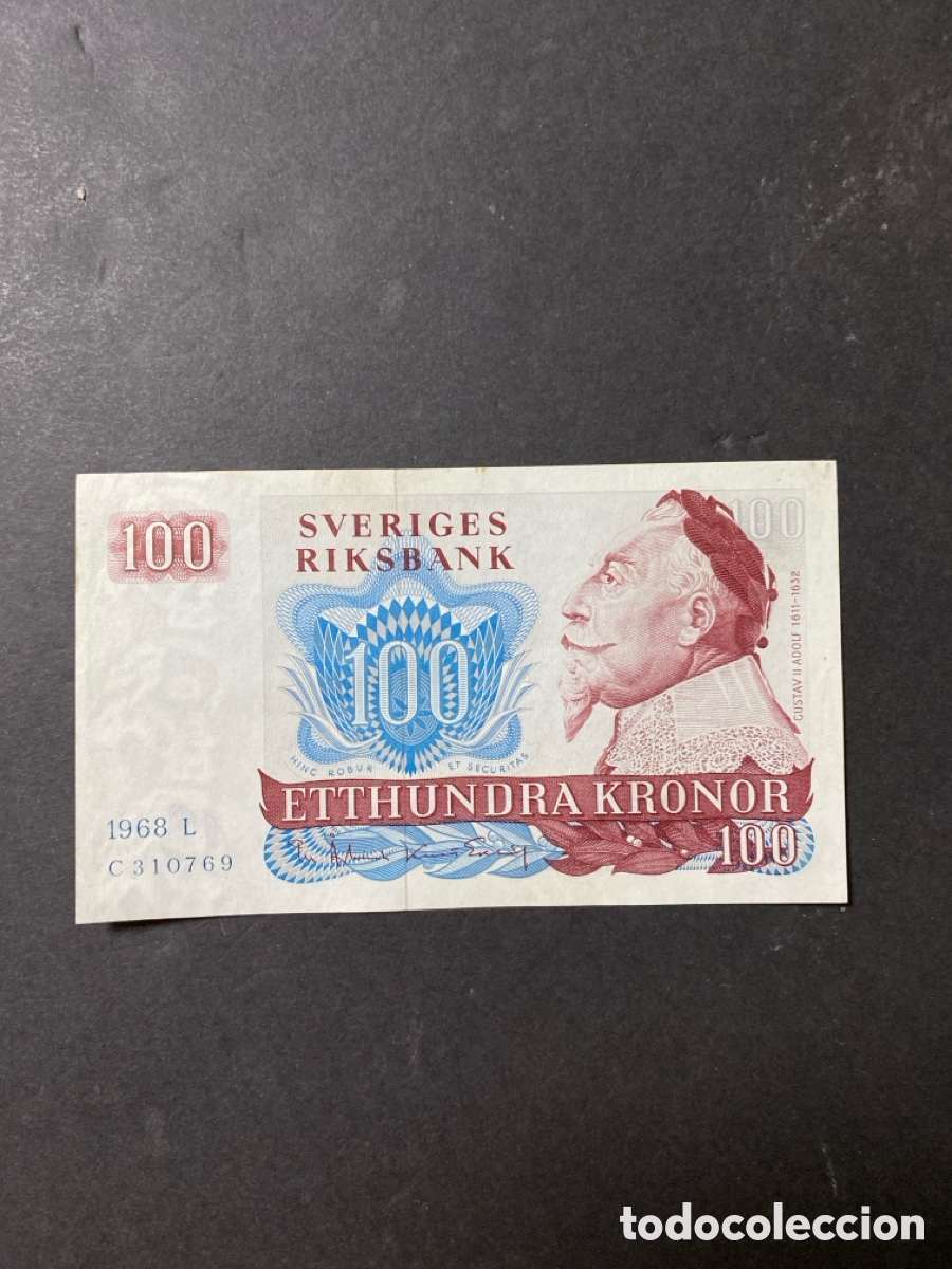 Billetes extranjeros: Billete de Suecia 100 coronas - Foto 1