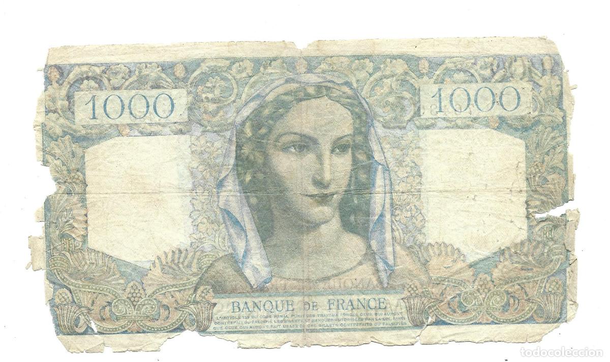 Billetes extranjeros: FRANCIA- 1000 FRANCOS-1948 - Foto 2