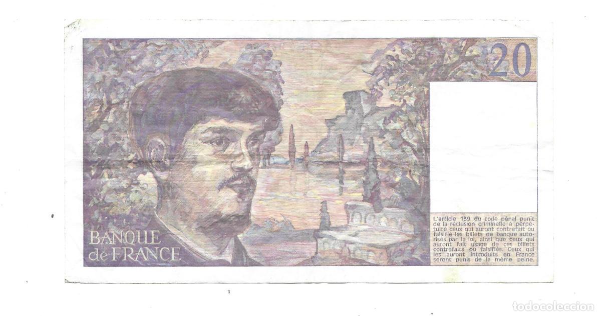 Billetes extranjeros: FRANCIA- 20 FRANCOS-1989 - Foto 2