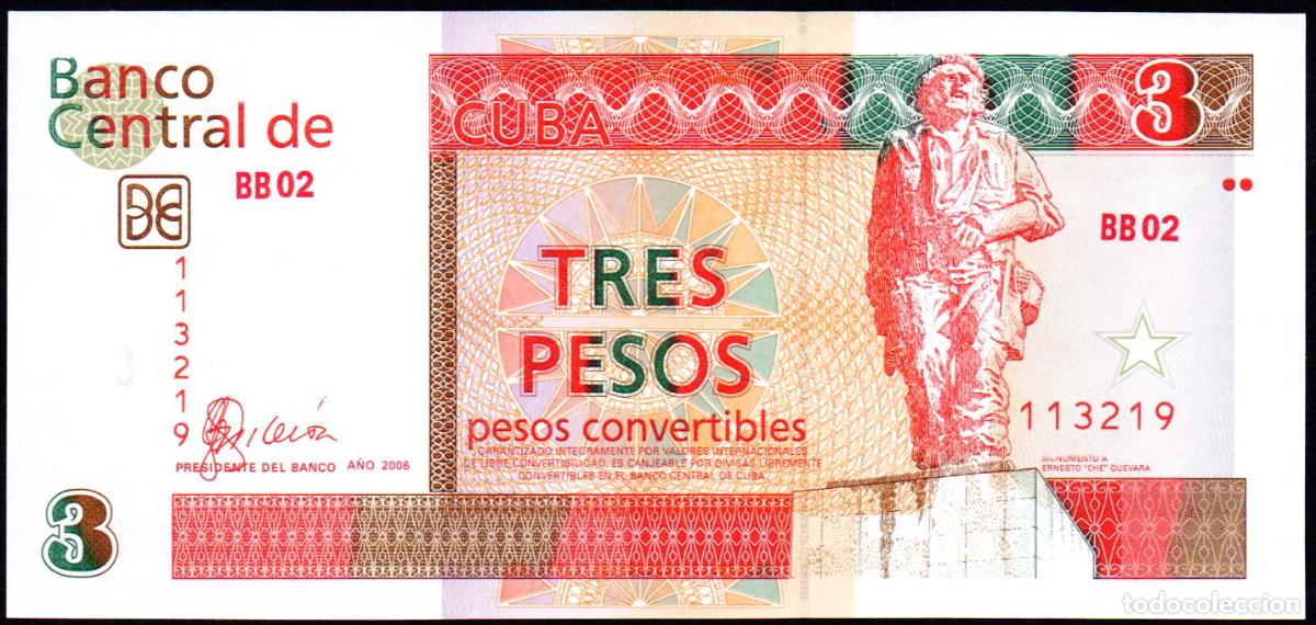 Billetes extranjeros: CUBA - 3 PESOS CONVERTIBLES 2006 - SIN CIRCULAR - Foto 1