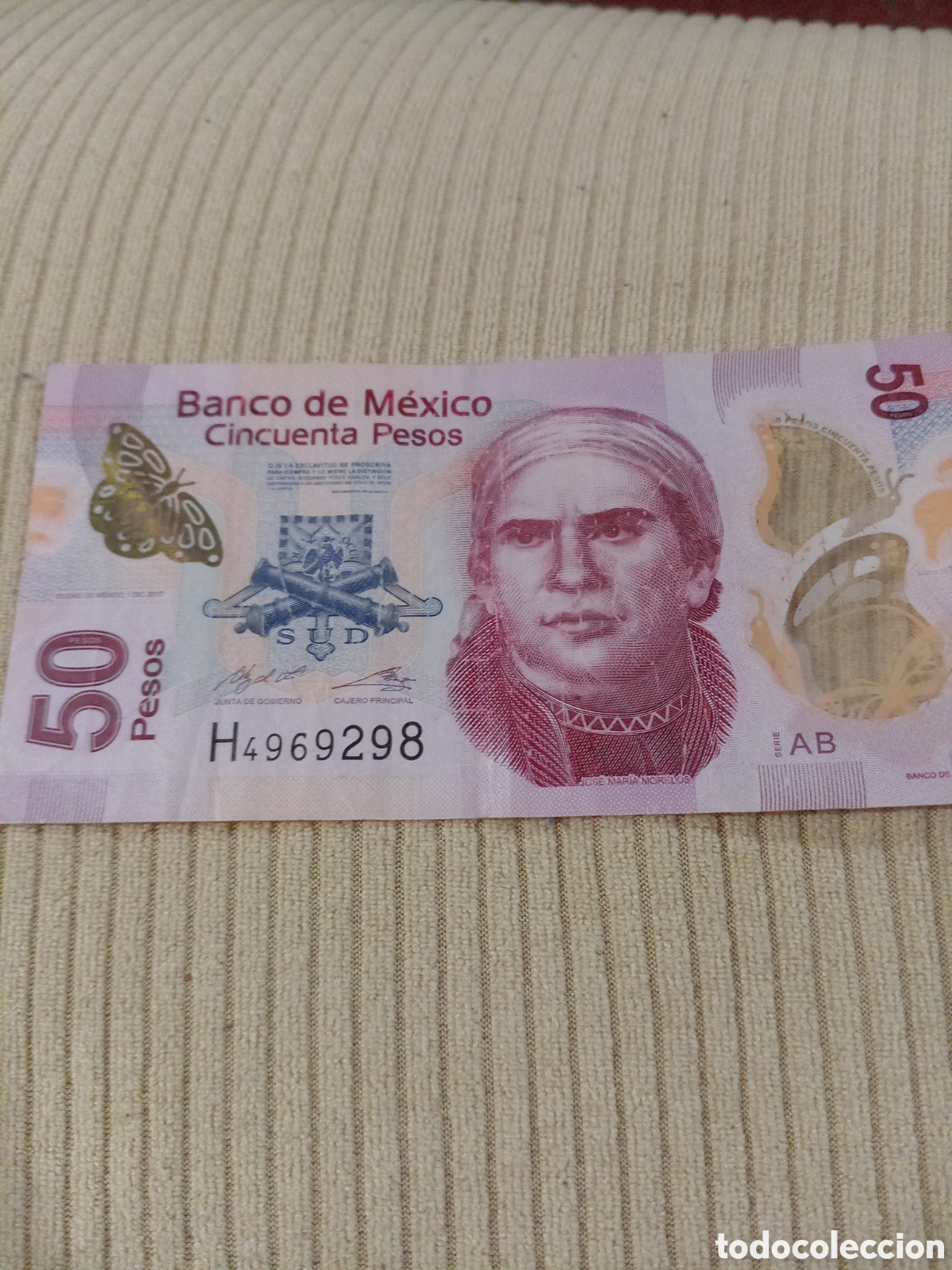 Billetes extranjeros: Billete de 50 pesos mexicanos - Foto 2