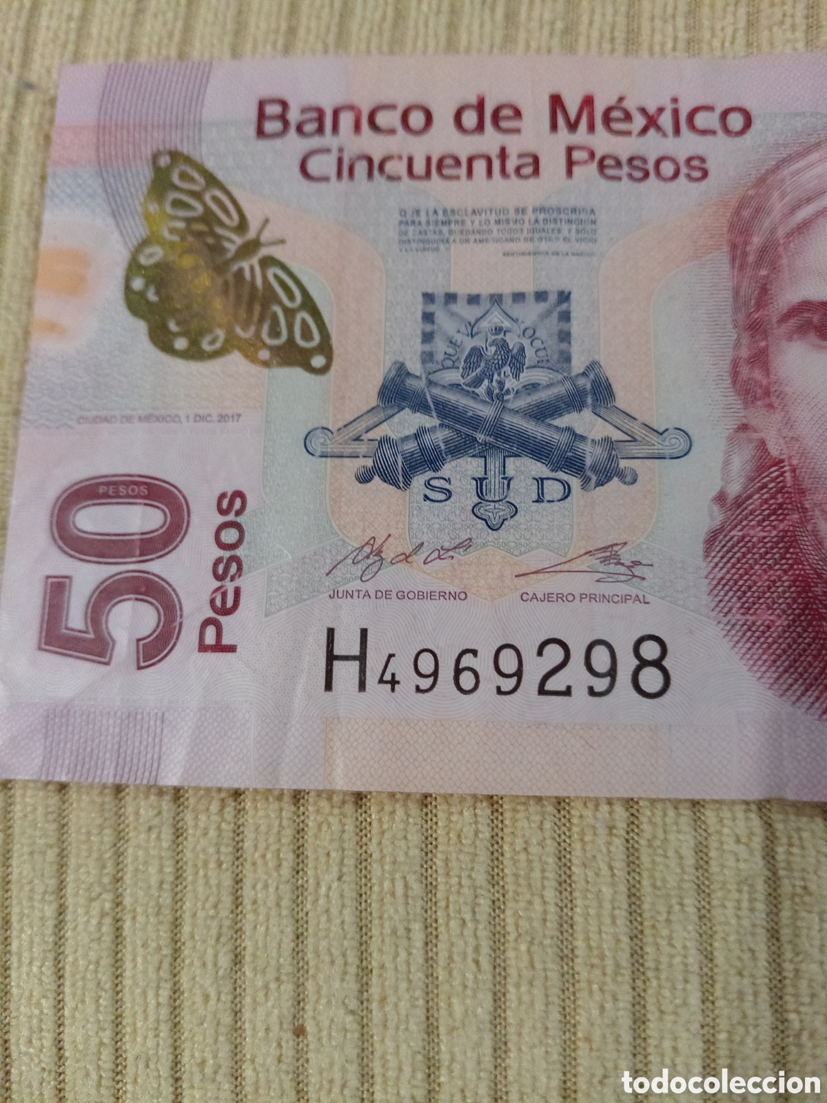 Billetes extranjeros: Billete de 50 pesos mexicanos - Foto 3
