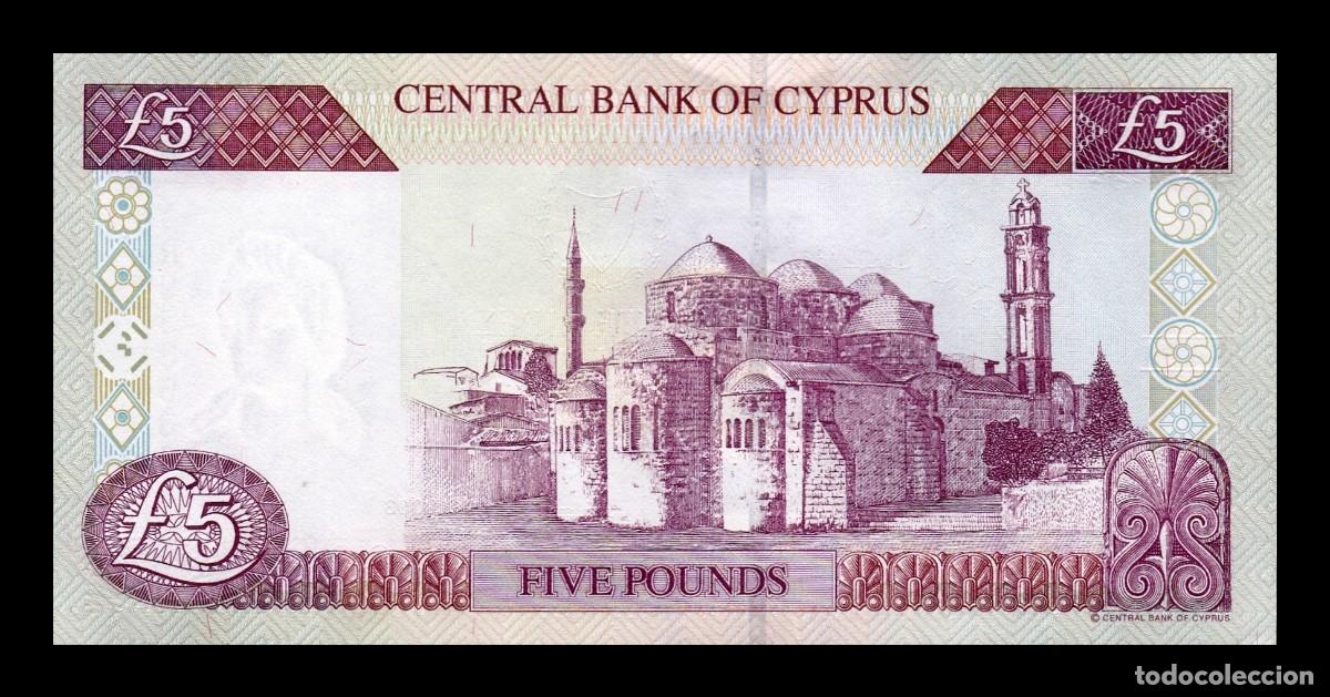Billetes extranjeros: Chipre 5 Libras 2003 Pick 61b Sc Unc - Foto 2