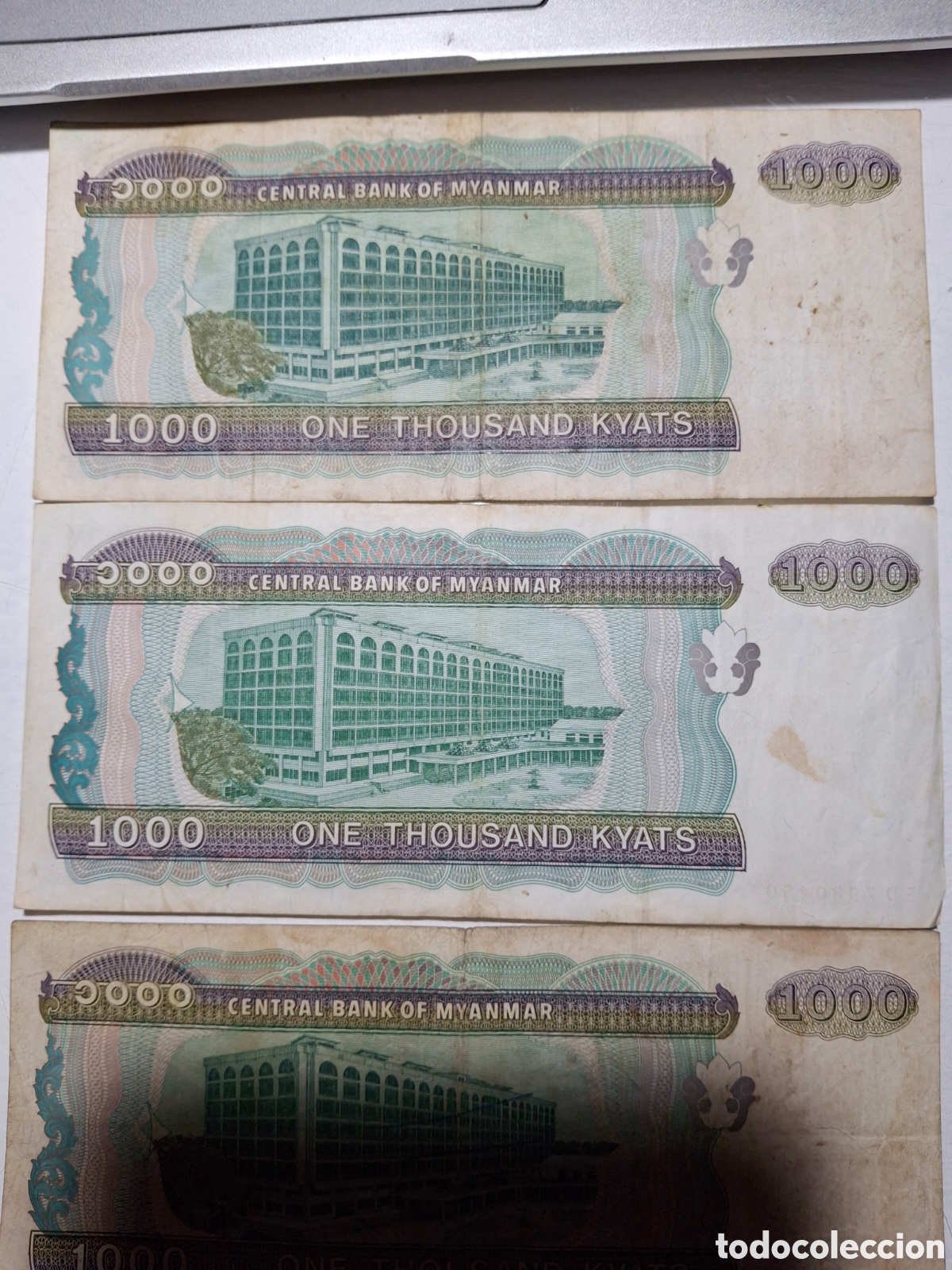 Billetes extranjeros: 4 billetes Myanmar Kyats - Foto 5