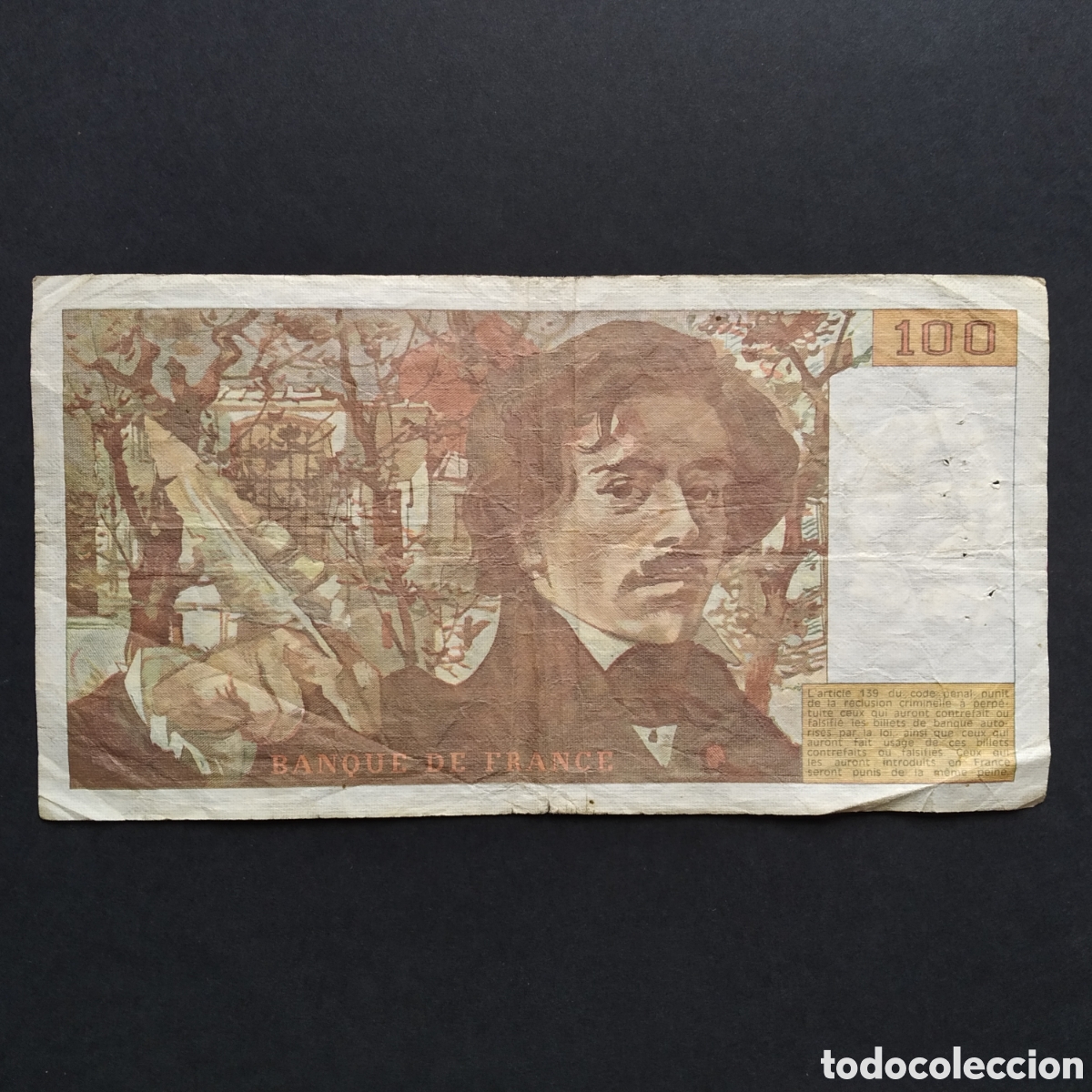 Billetes extranjeros: BILLETE - FRANCIA 100 FRANCOS 1987 - Foto 2