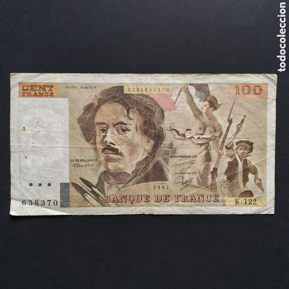 Billetes extranjeros: BILLETE - FRANCIA 100 FRANCOS 1987 - Foto 1