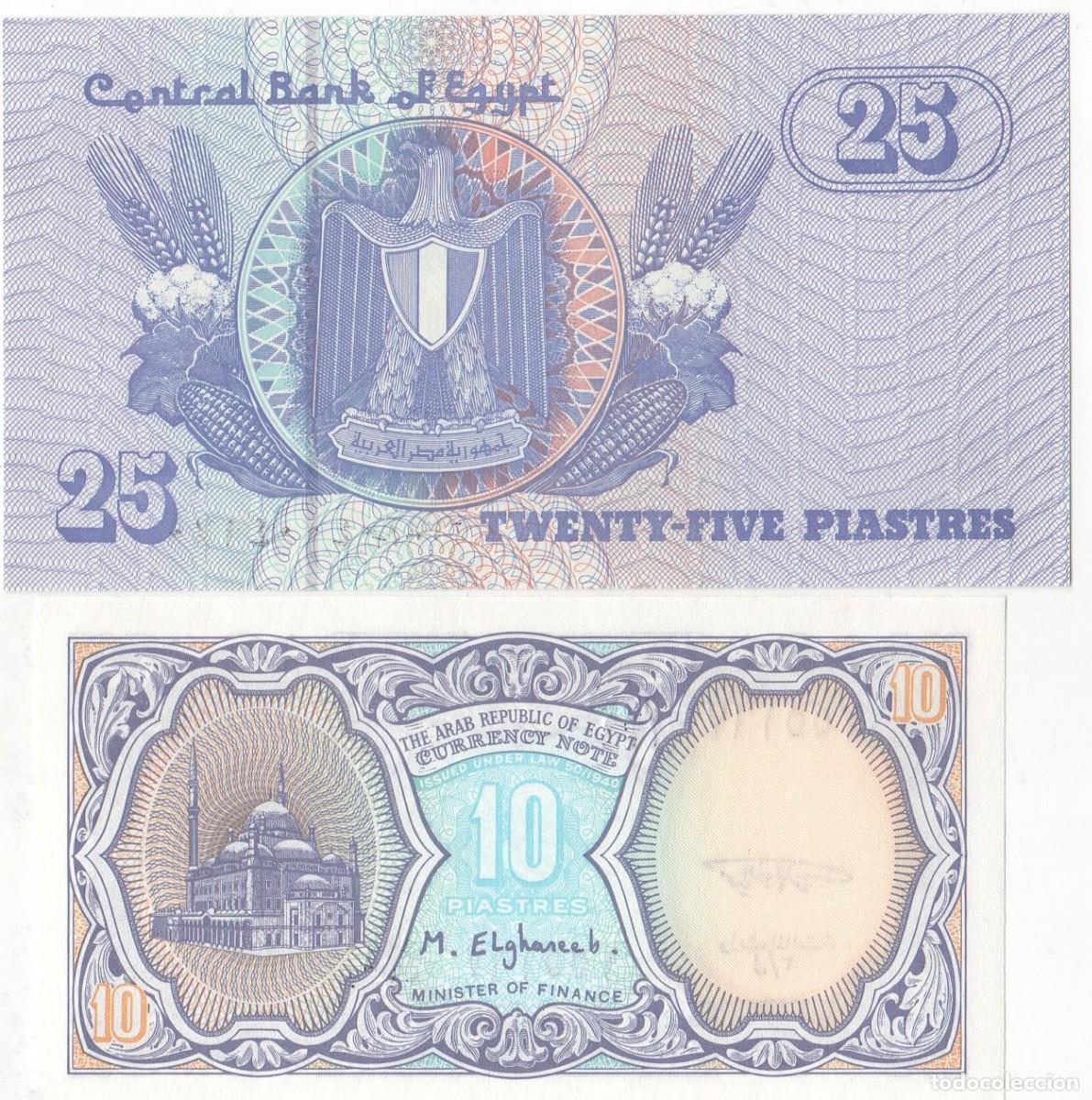 Billetes extranjeros: 2 BILLETES EGIPTO SC - Foto 1