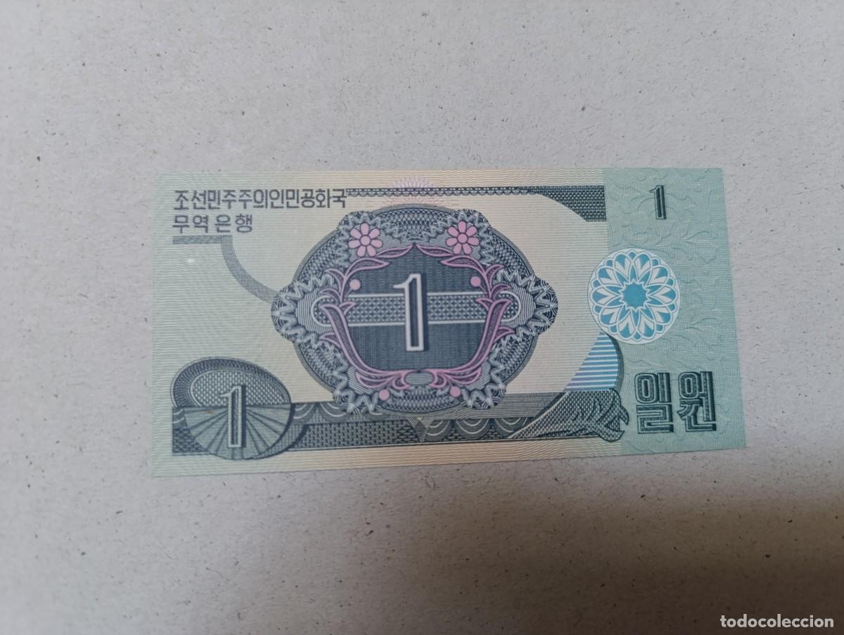 Billetes extranjeros: Billete Corea del norte, 1 won, a&ntilde;o 1988, UNC - Foto 2