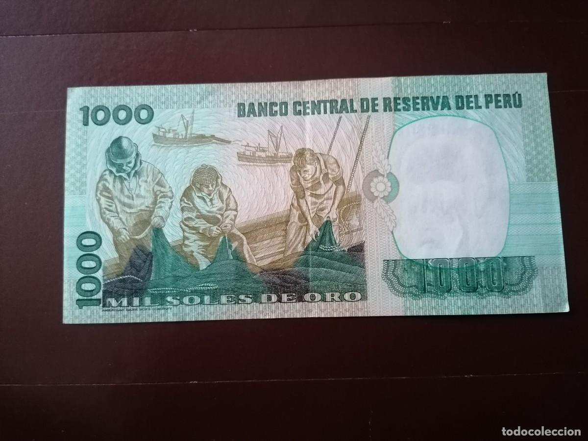 Billetes extranjeros: Billete, Peru, 1000 Soles ,1981, sin circular- - Foto 2