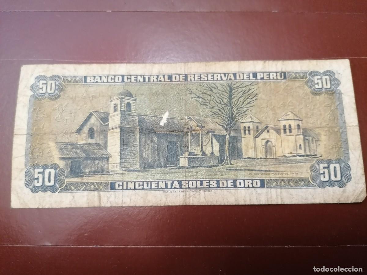 Billetes extranjeros: Billete, Peru, 50 Soles ,1977, BC - Foto 2