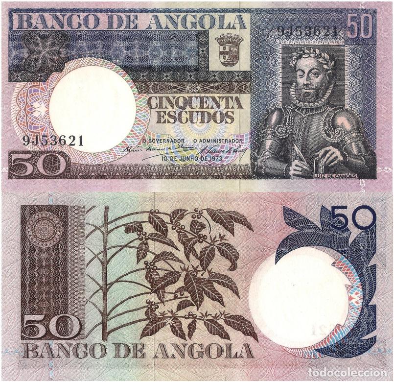 Billetes extranjeros: ANGOLA 50 Escudos 1973, P105, UNC - Foto 1