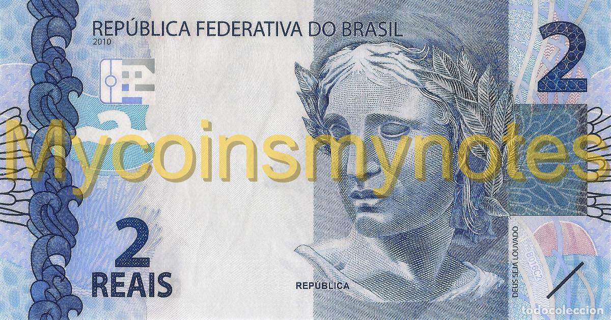 Billetes extranjeros: BRAZIL, 2 REAIS, 2016, Prefix DF, P252c, UNC - Foto 3