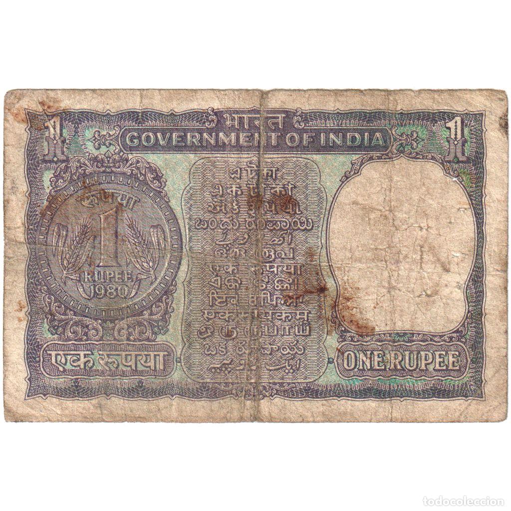 Billetes extranjeros: [#1290104] India, 1 Rupee, BC - Foto 2