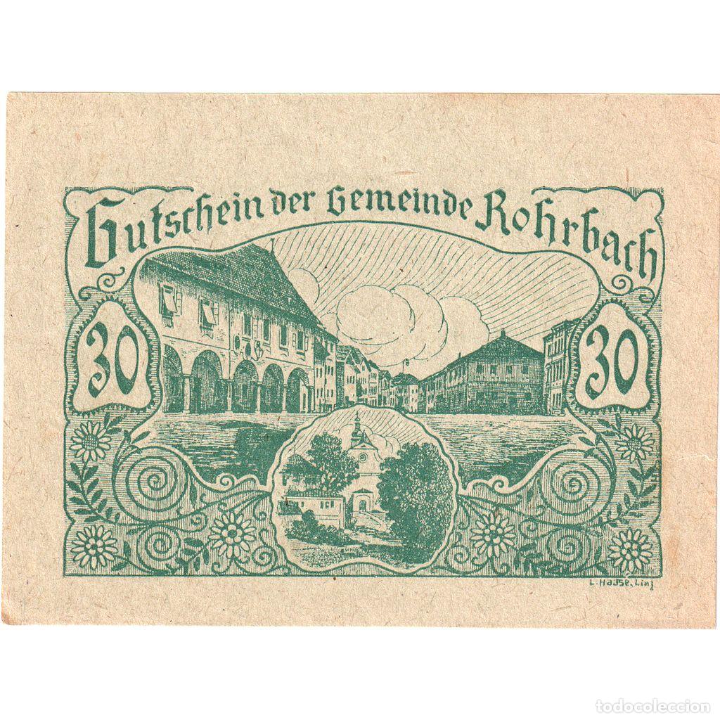 Billetes extranjeros: [#1290324] Austria, Rohrbach, 30 Heller, SC - Foto 2