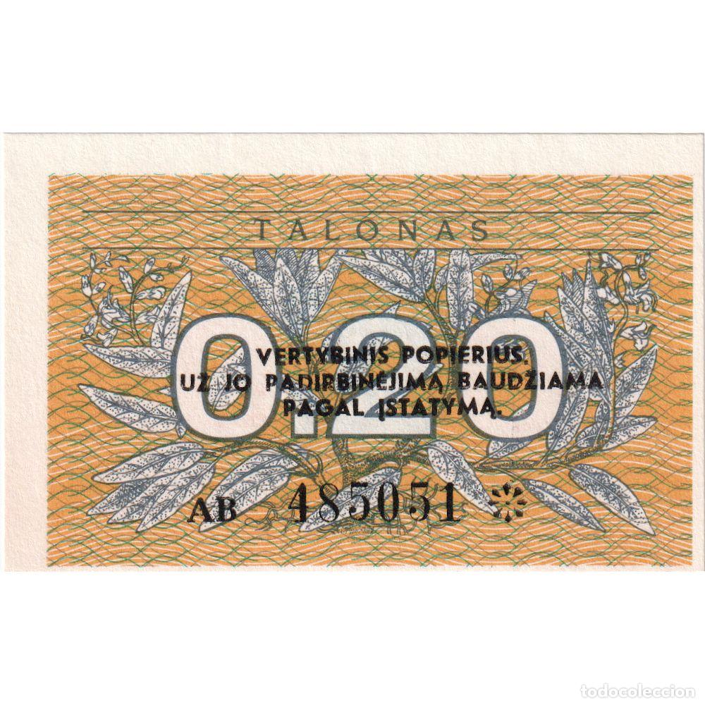 Billetes extranjeros: [#1290418] Lituania, 0.20 Talonas, UNC - Foto 1