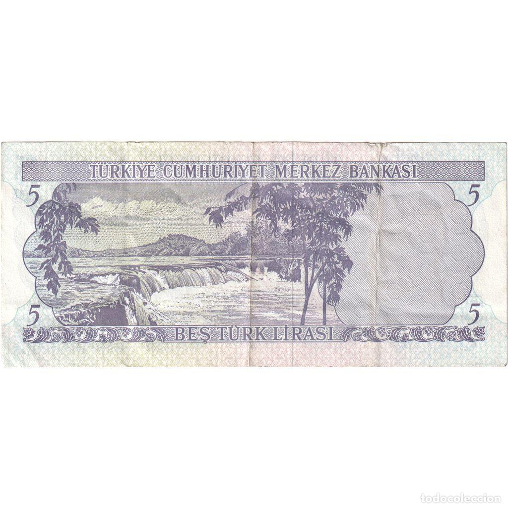 Billetes extranjeros: [#1290486] Turqu&iacute;a, 5 Lira, EBC - Foto 2